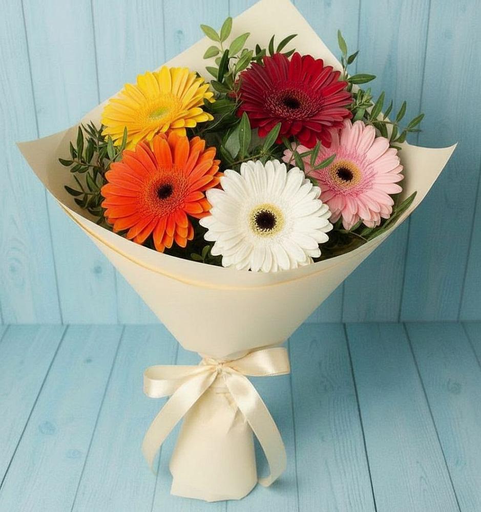 Букет цветов из: Герберы в Ивановском Ставропольского края