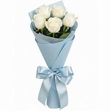 Букет 5 Белых роз Проуд #REPLACE_PRED# Ивановском Ставропольского края