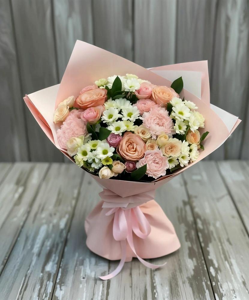 Букет цветов из: Гвоздики, Розы и Хризантемы в Ивановском Ставропольского края