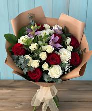 Букет цветов из:  Розы и Альстромерии в Ивановском Ставропольского края