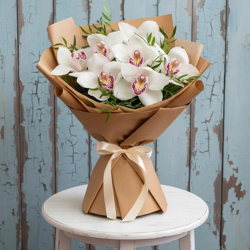 Букет цветов из: Орхидеи и Розы в Ивановском Ставропольского края