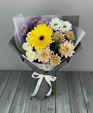 Букет цветов из:  Розы, Герберы и Хризантемы в Ивановском Ставропольского края