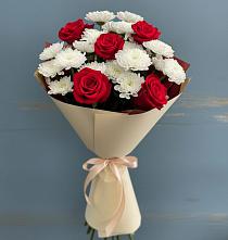 Букет цветов из:  Розы и Хризантемы #REPLACE_PRED# Ивановском Ставропольского края