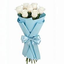 Букет 7 белых роз Проуд в Ивановском Ставропольского края