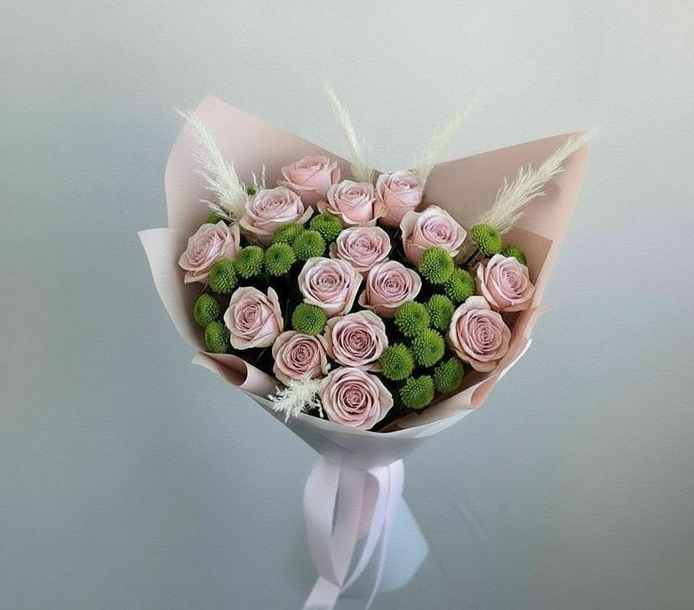 Букет цветов из: Розы и Хризантемы в Ивановском Ставропольского края