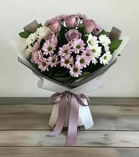 Букет цветов из:  Хризантемы и Розы в Ивановском Ставропольского края