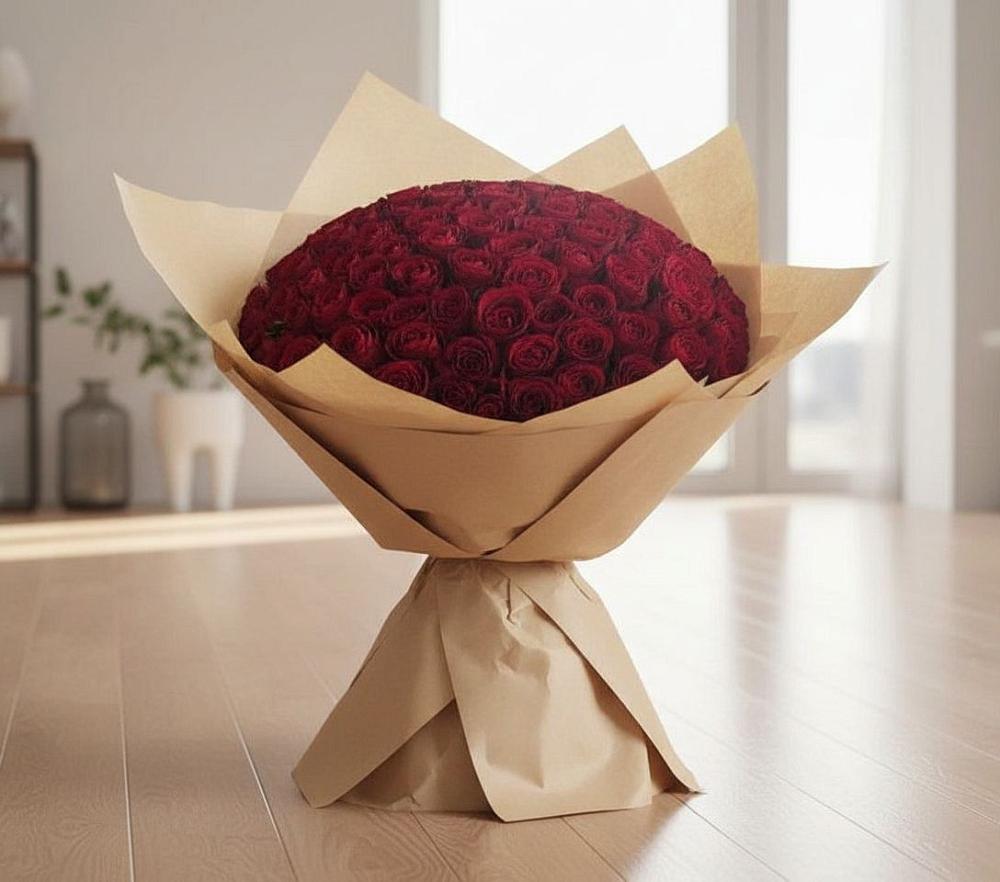 Букет 101 Красная роза в Ивановском Ставропольского края