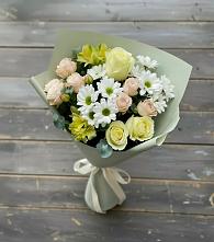 Букет цветов из:  Альстромерии, Розы и Хризантемы в Ивановском Ставропольского края