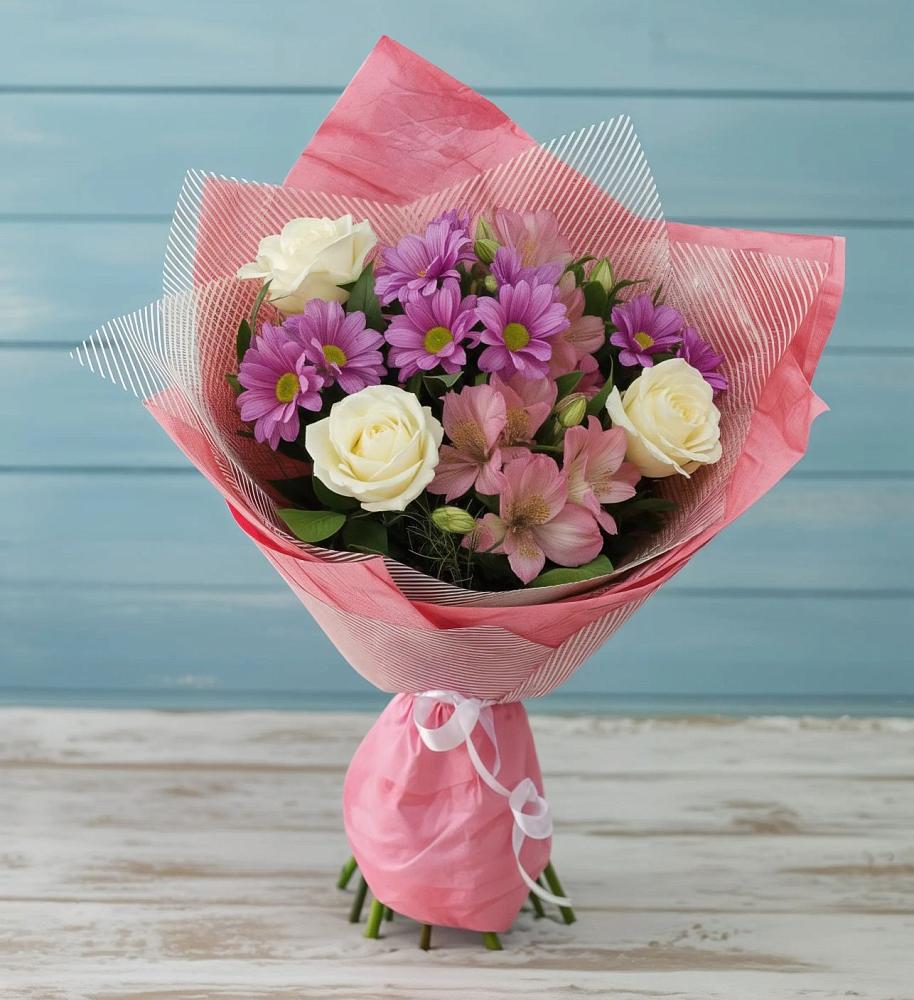 Букет цветов из: Герберы в Ивановском Ставропольского края