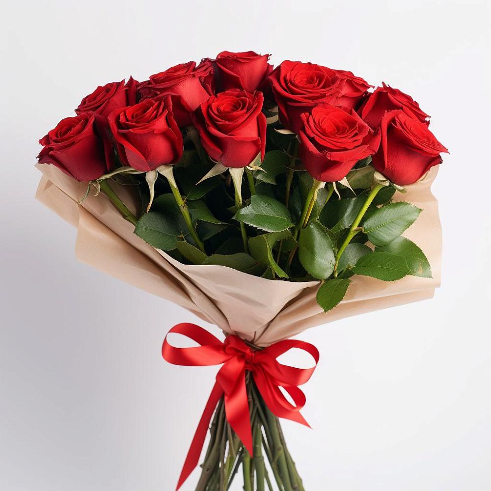 Букет 11 Красных роз Эдлесс Лав в Ивановском Ставропольского края